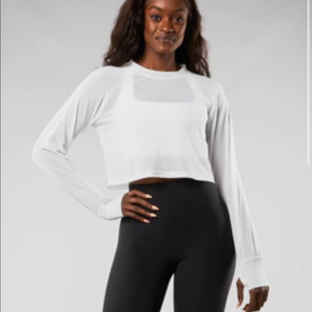 XS NWT Buffbunny crystal clear top in white